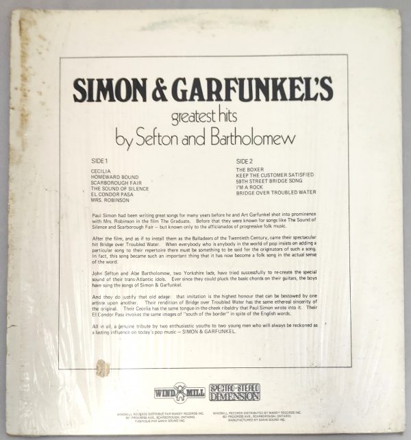 Sefton & Bartholomew – Simon & Garfunkel's Greatest Hits