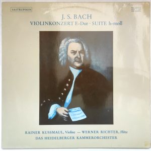Das Heidelberger Kammerorchester – J. S. Bach: Violinkonzert E-Dur – Suite H-Moll (12″ Vinyl Record, Sastruphon, Germany)