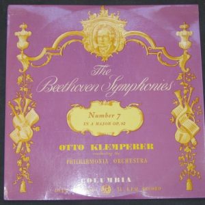 BEETHOVEN Symphony 7 KLEMPERER Columbia 33CX-1769 lp