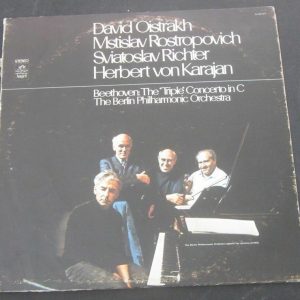 BEETHOVEN Triple Concerto OISTRAKH ROSTROPOVICH RICHTER KARAJAN Angel 36727 lp