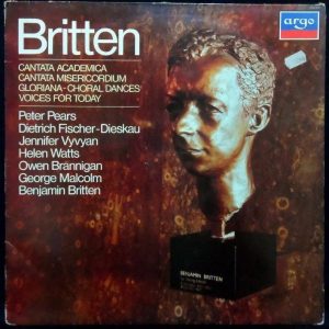 BRITTEN – Cantata Academica PETER PEARS DIETRICH FISCHER-DIESKAU argo ZRG 947