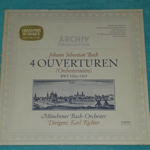 Bach – 4 overtures Karl Richter Archiv 2708 005 2 LP EX