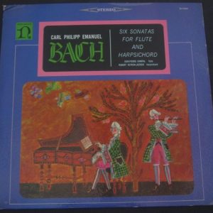 Bach Flute & Harpsichord Sonatas Rampal Veyron-Lacroix ‎Nonesuch LP EX