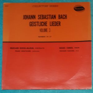 Bach – Geistliche Lieder Roessel-Majdan Hugues Cuenod  Westminster LP EX