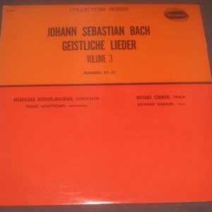 Bach Geistliche Lieder Rossel-Majdan Cuenod Holetschek Harand Westminster lp EX