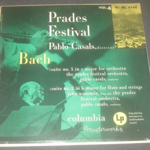 Bach Suite no. 1 / 2 Casals / John Wummer Columbia ML 4348 LP ED1