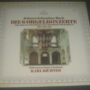 Bach The 6 Organ Concertos. BWV 592-597  Karl Richter  Archiv 2533170 LP EX