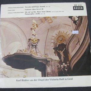 Bach – Toccata Liszt –  fantasy Karl Richter – Organ . DECCA BLK 16124 lp
