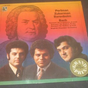 Bach Violin Concertos / Perlman / Zukerman / Barenboim HMV EMI C 065-02 236 lp