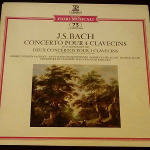 Bach harpsichords & strings Concertos Paillard Claire Alain ERATO EFM 8073 LP EX