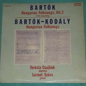 Bartok / Kodaly – Hungarian Folksongs Szucs Csajbok Hungaroton LP EX