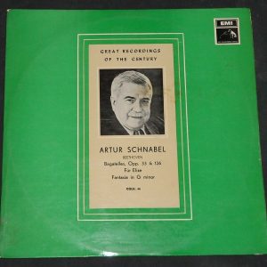 Beethoven Bagatelles Opp. 33 & 126  Piano – Artur Schnabel HMV ‎COLH 66 lp ex