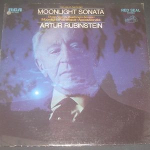 Beethoven Moonlight Sonata Arthur Rubinstein ‎– Piano  RCA LSC 4001 LP