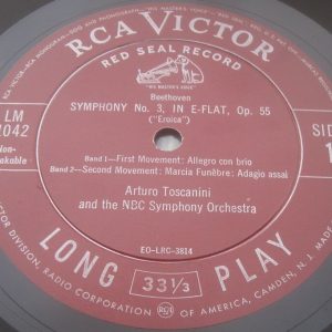 Beethoven ‎– Symphony No. 3 ( “Eroica” ) Toscanini RCA LM 1042 lp 50’s