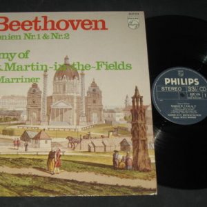 Beethoven Symphony No.1 & No.2 Neville Marriner Philips lp