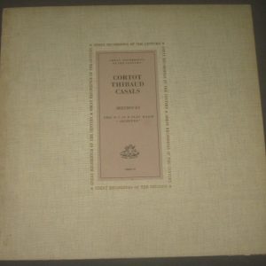 Beethoven Trio Archduke Cortot Thibaud Casals ANGEL COLH 29 LP EX