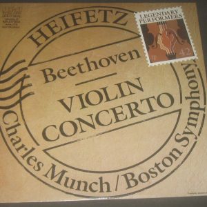 Beethoven ‎- Violin Concerto Jascha Heifetz / Charles Munch RCA AGL1-5242 LP EX