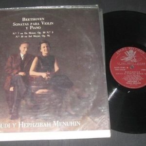 Beethoven Violin Piano Sonata No 7 / 10 Yehudi Hephzibah Menuhin ANGEL lp RARE