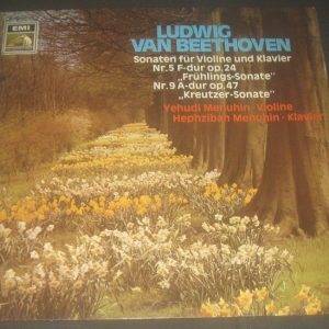 Beethoven – Violin Piano Sonatas  Hephzibah / Yehudi Menuhin HMV EMI LP