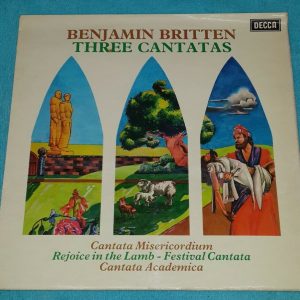 Benjamin Britten ‎- Three Cantatas  Decca ‎SXL 6640 LP EX