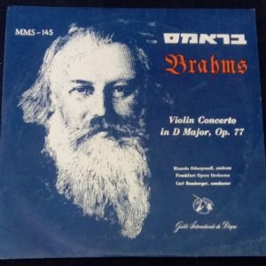 Brahms Violin Concerto  Odnoposoff  Bamberger ‎ MMS 145 10″ LP EX