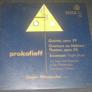 DIMITRI MITROPOULOS Prokofieff / Swanson  DECCA DL 8511 LP