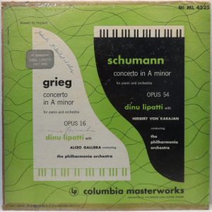 Dinu Lipatti – Grieg / Schumann – Concerto in A Minor Galliera / Von Karajan