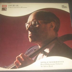 Dvorak Cello Concerto Rostropovitch / Boult HMV SXLP 30176 LP