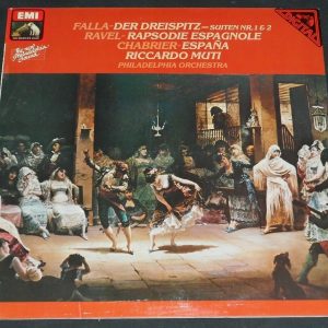 Falla , Ravel , Chabrier  Riccardo Muti ‎HMV EMI ‎ 1C 067-03 799 lp EX