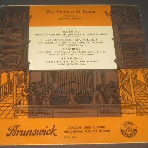 Fasano : works by Rossini Marcello Cambini Bonporti Brunswick AXTL 1042 LP ED1