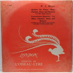 French Wind Quintet / Veyron-Lacroix W.A MOZART – Quintet / Cassazione-Quartet