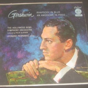 Gershwin Rhapsody Blue American In Paris Slatkin Pennario Capitol P-8343 LP