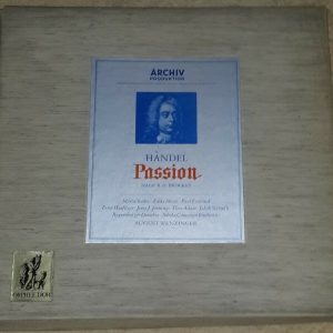 Handel ?? Passion Nach B. H. Brockes  Wenzinger Archiv ?198418/20 3 LP Box EX