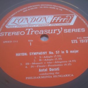 Haydn Symphonies 57 – 64 Dorati London STS 15131/34 4 lp Box