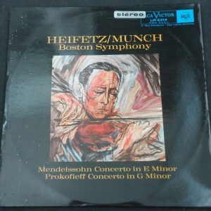 Heifetz / Munch – Mendelssohn Prokofieff Violin Concerto RCA LM 2314 lp ED1 EX