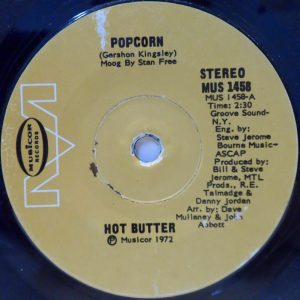 Hot Butter – Popcorn / At The Movies 7″ Single 1972 Electronic Synth-pop