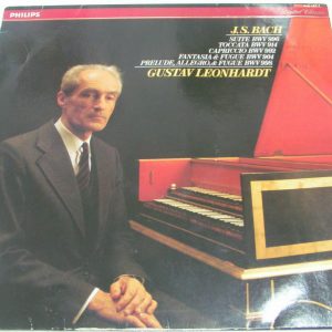 J. S. BACH – Works for Harpsichord chembalo GUSTAV LEONHATDT Philips 416 141 LP
