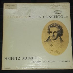 Jascha Heifetz – Munch : Beethoven Violin Concerto RCA LM 1992 lp 1956