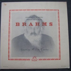 KARAJAN – BRAHMS Symphony No. 4 PHILHARMONIA ANGEL Red label lp