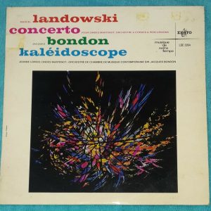 Landowski Ondes Martenot Concerto Bondon Kaleidoscope Loriod Erato ‎LDE 3354 LP