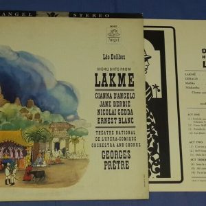 Léo Delibes: Highlights From Lakme  Nicolai Gedda Angel Records S 36107 LP EX