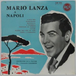 MARIO LANZA – A NAPOLY 10″ LP 1957 Made in France O SOLE MIO RCA 230 214