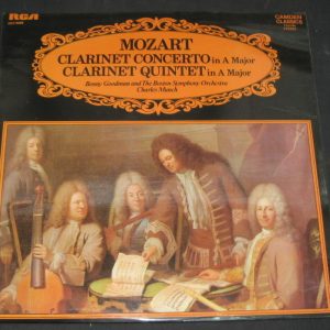 MOZART – Clarinet Concerto / Quintet . Goodman , Munch . RCA lp