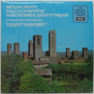 Mendelssohn: Italian Symphony / A Midsummer Night’s Dream ANSERMET Decca SPA 153