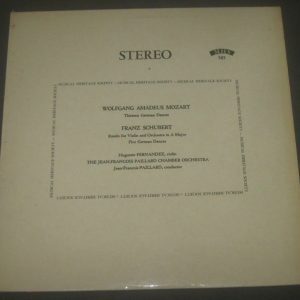 Mozart 13 German Dances  Schubert Rondo for Violin Fernandez Paillard MHS 585 LP