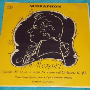 Mozart Concerto No 23  Ancerl Czerny-Stefanska  Supraphon LPM 425 10″ LP Rare !