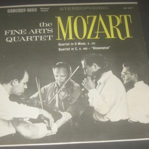 Mozart Quartet In D / C Fine Art Quartet Concert-Disc ‎ CS-227 LP