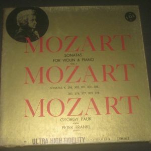 Mozart Sonatas for violin & piano Gyorgy Pauk / Peter Frankl VOX VBX 46 3 LP EX