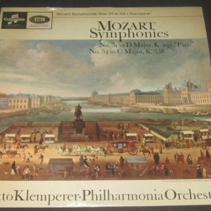 Mozart – Symphony No. 31 / 34 Otto Klemperer Columbia 33cx 1906 lp