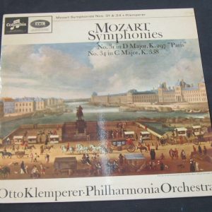 Mozart – Symphony No. 31 / 34 Otto Klemperer Columbia 33cx 1906 lp